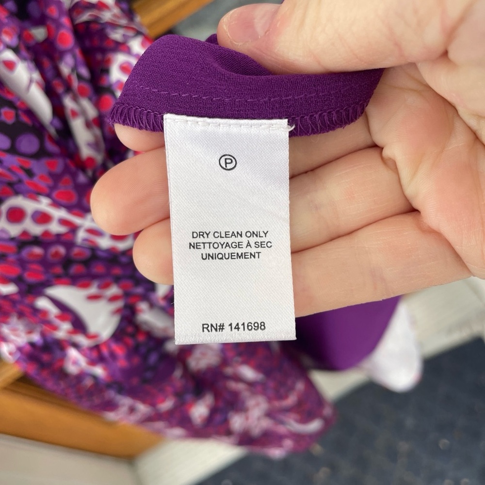 Ramy Brook Purple Geometric Pattern Dress Size Small Rn 141698 - Picture 7 of 7